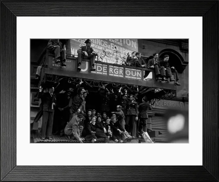 Framed Print : VE Day Crowds Framed Print : VE Day Crowds