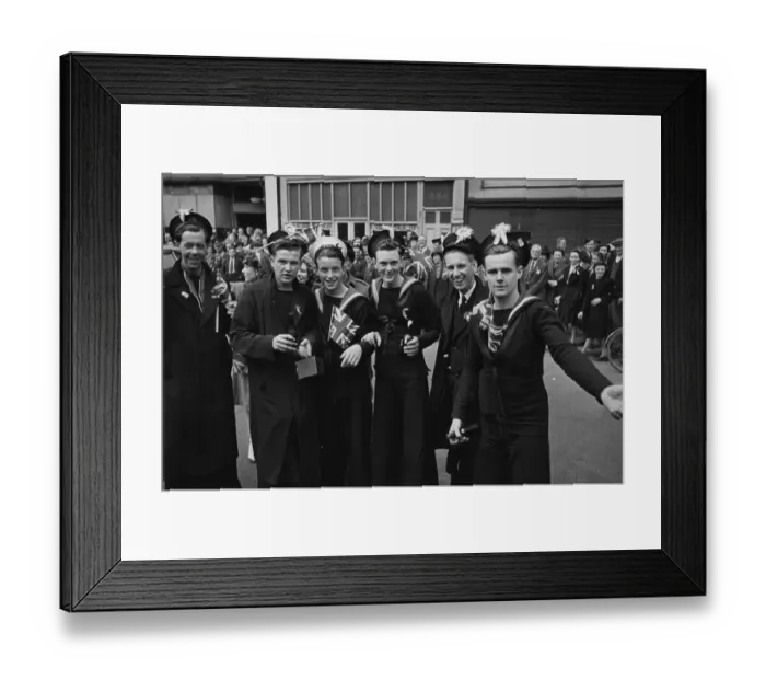 Framed Print : Jubilant Sailors