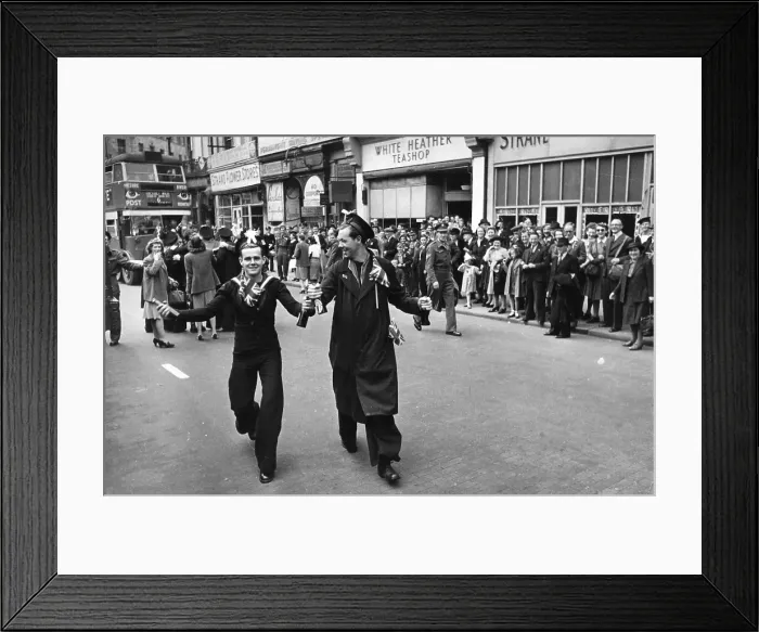 Framed Print : Sailors Celebrate Framed Print : Sailors Celebrate