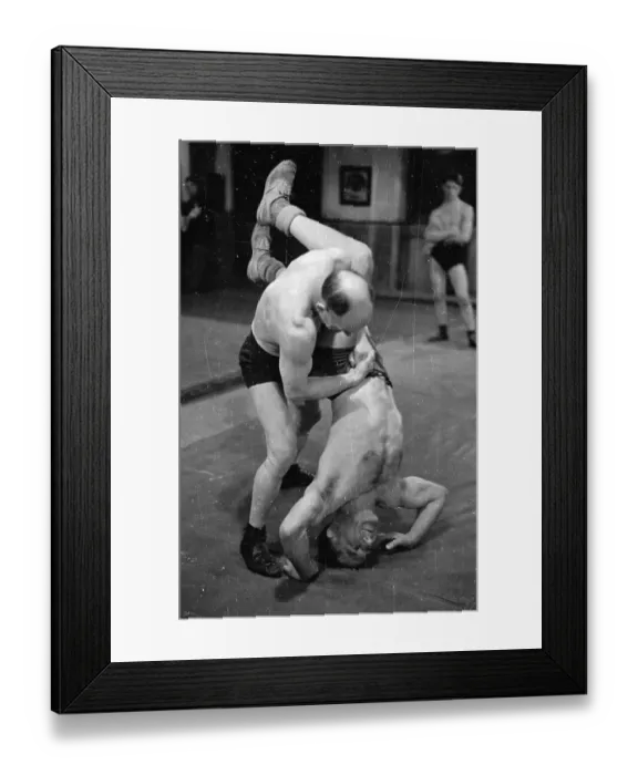 Framed Print : Grappling Wrestlers Framed Print : Grappling Wrestlers