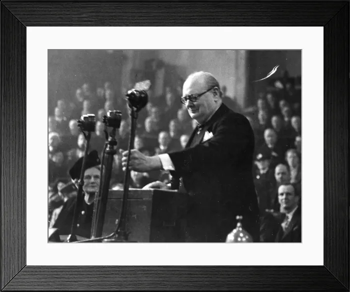 Framed Print : Churchill Addresses Framed Print : Churchill Addresses