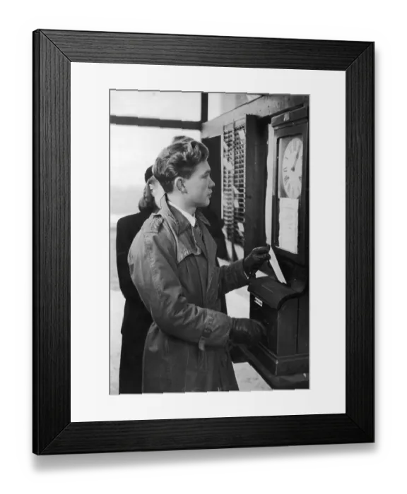 Framed Print : Clocking On Framed Print : Clocking On