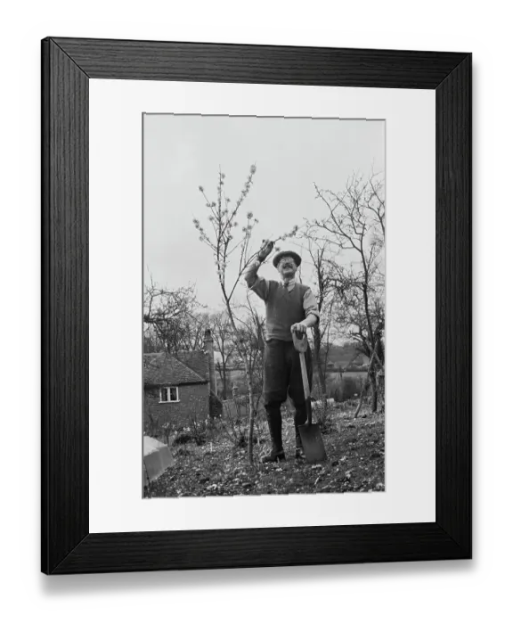 Framed Print : Gardening In Aldworth Framed Print : Gardening In Aldworth