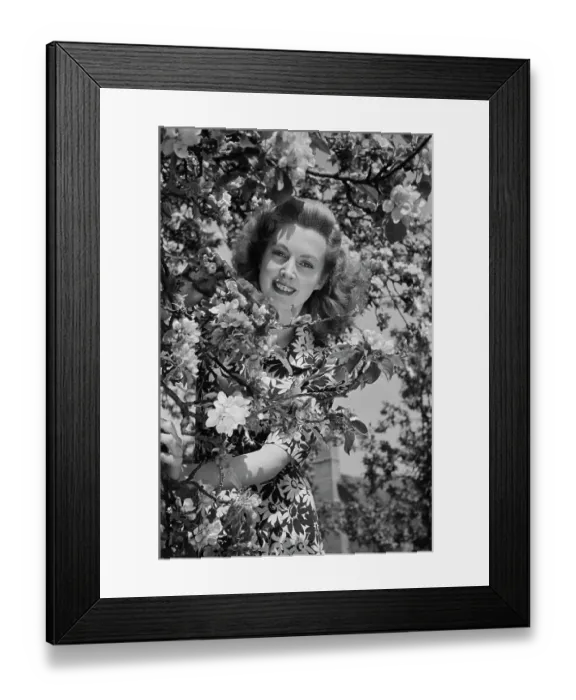 Framed Print : A Model With Blossoms Framed Print : A Model With Blossoms