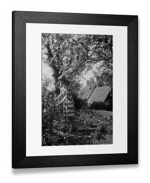Framed Print : Gardening In Aldworth Framed Print : Gardening In Aldworth