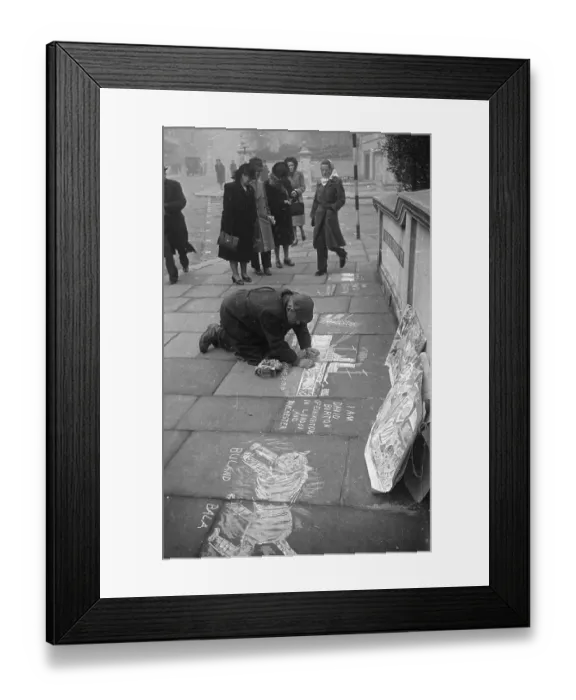Framed Print : Pavement Artist Framed Print : Pavement Artist