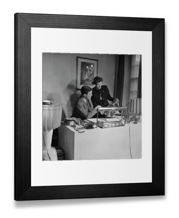 Framed Print : Norman Hartnell At Work Framed Print : Norman Hartnell At Work