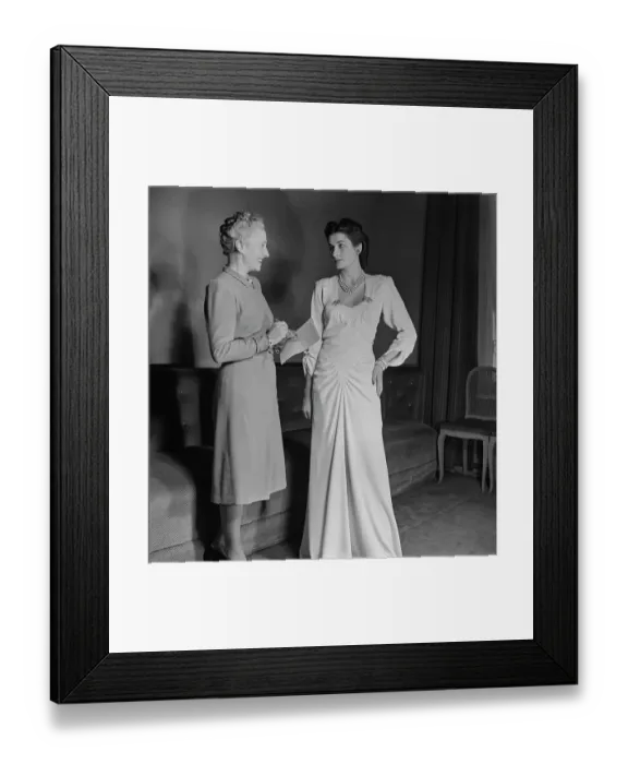 Framed Print : Norman Hartnell Dress Fitting Framed Print : Norman Hartnell Dress Fitting