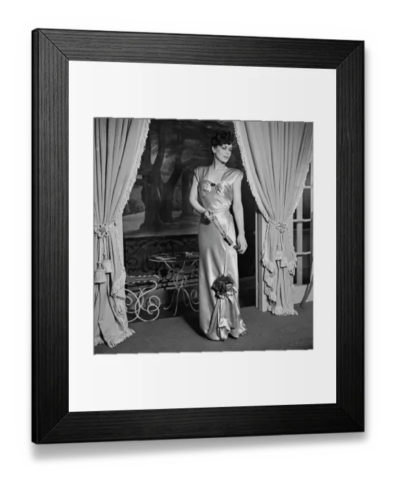 Framed Print : Satin Evening Dress Framed Print : Satin Evening Dress