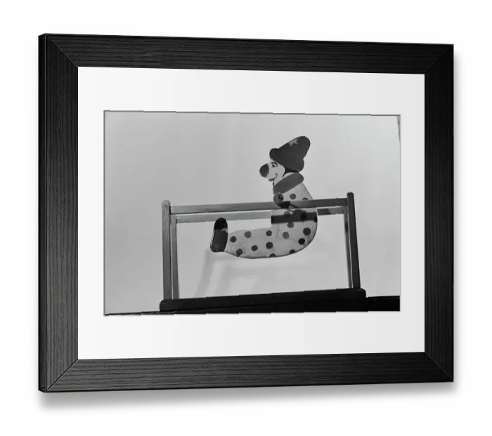 Framed Print : Homemade Clown Toy