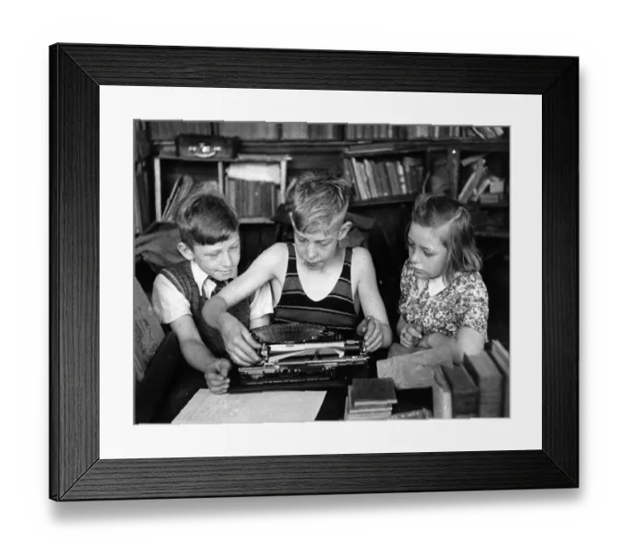 Framed Print : Typing Class Framed Print : Typing Class
