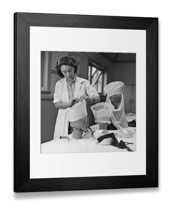 Framed Print : Millinery Class At Bromley School Of Art Framed Print : Millinery Class At Bromley School Of Art