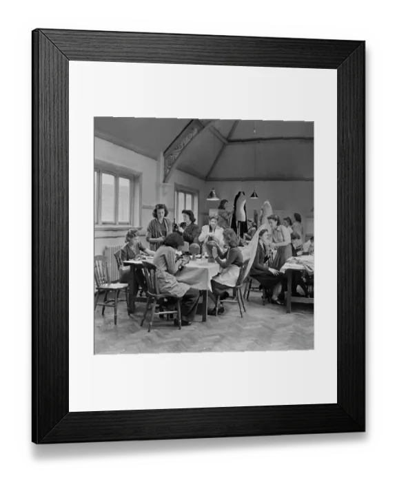 Framed Print : Millinery Class At Bromley School Of Art Framed Print : Millinery Class At Bromley School Of Art