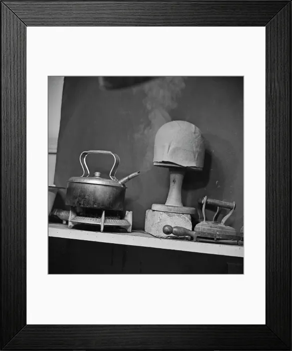 Framed Print : Steaming a Hat Framed Print : Steaming a Hat