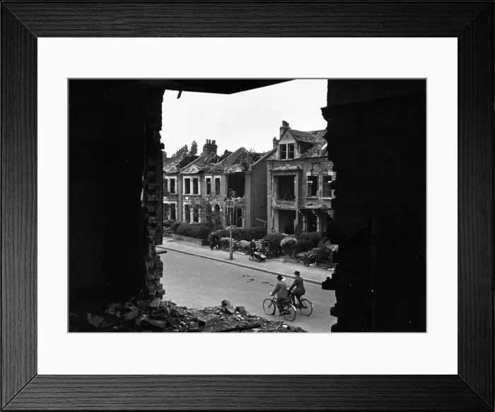 Framed Print : Bombed Homes Framed Print : Bombed Homes