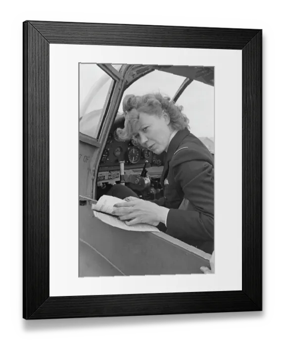 Framed Print : ATA Pilot At Training School Framed Print : ATA Pilot At Training School