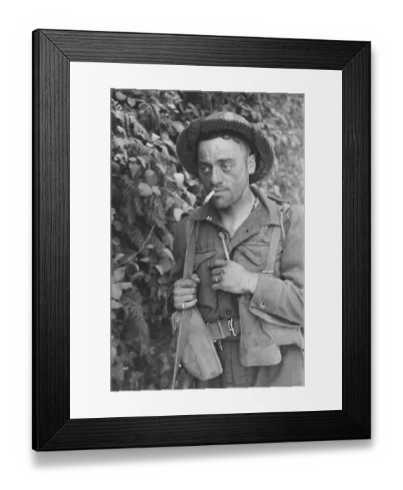 Framed Print : Infantryman in Normandy