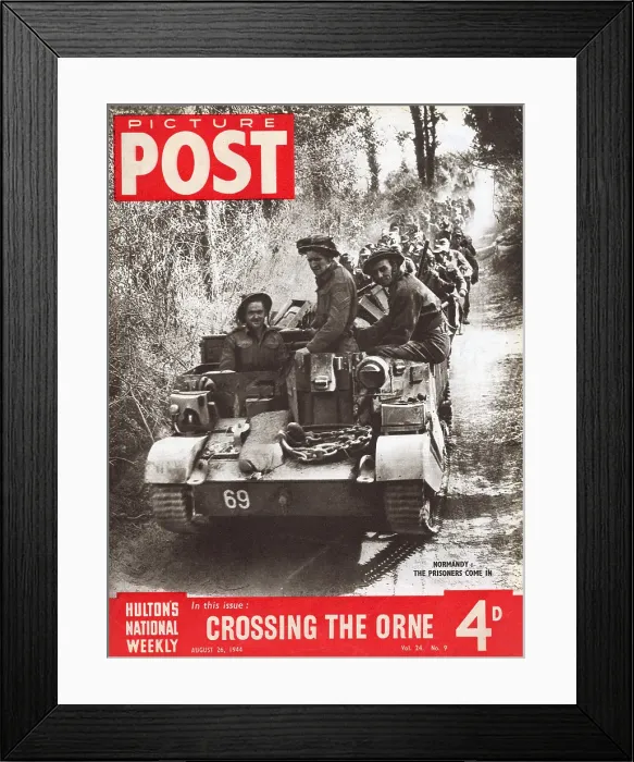 Framed Print : Normandy. Prisoners-of-war being transported through Normandy Framed Print : Normandy. Prisoners-of-war being transported through Normandy