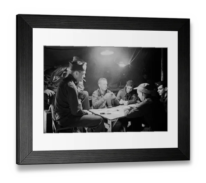 Framed Print : 9th Airforce Card Game Framed Print : 9th Airforce Card Game