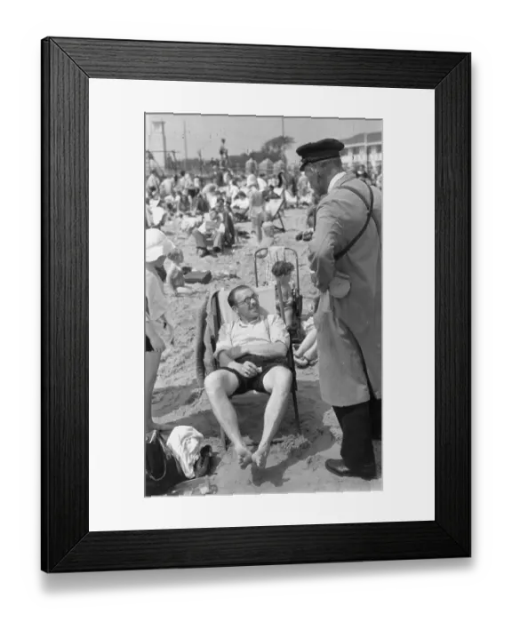 Framed Print : Beach Attendant Framed Print : Beach Attendant