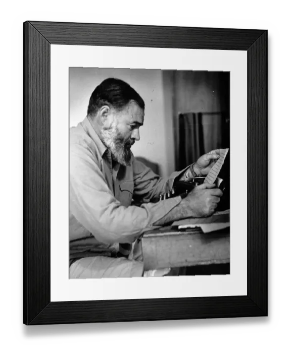 Framed Print : Ernest Hemingway Framed Print : Ernest Hemingway