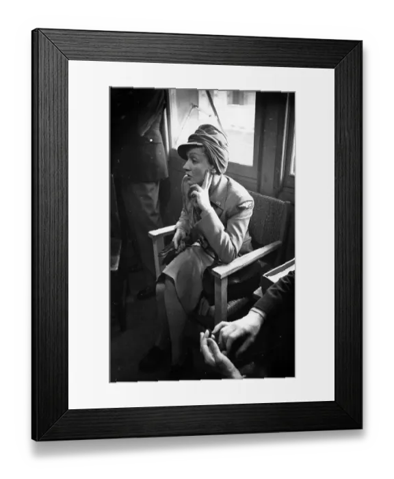Framed Print : Dietrich Sitting Framed Print : Dietrich Sitting