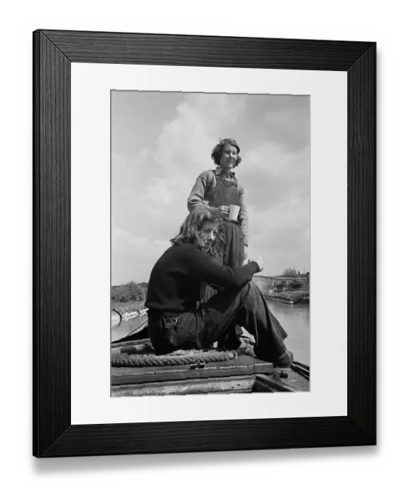 Framed Print : Female Barge Crew In Wartime Framed Print : Female Barge Crew In Wartime