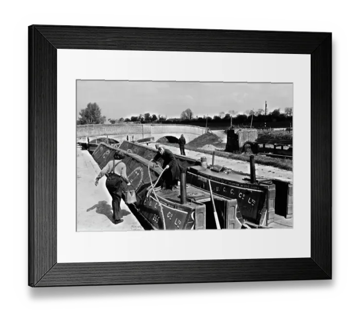 Framed Print : Female Barge Crew In Wartime Framed Print : Female Barge Crew In Wartime