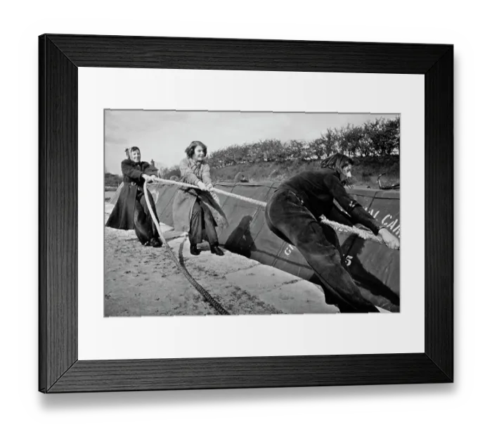 Framed Print : Female Barge Crew In Wartime Framed Print : Female Barge Crew In Wartime