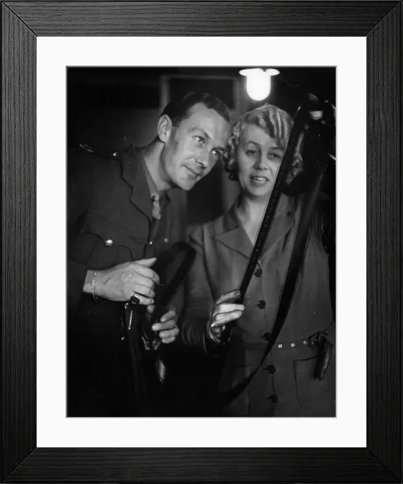 Framed Print : Inspecting Film Framed Print : Inspecting Film