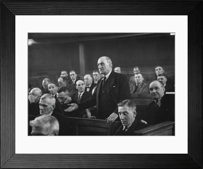 Framed Print : Durham Miners Delegate Speaks Framed Print : Durham Miners Delegate Speaks