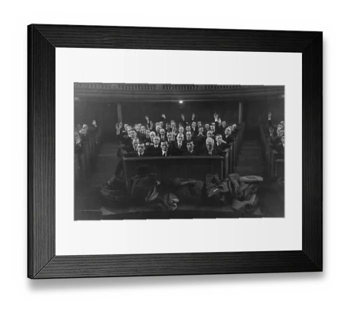 Framed Print : Durham Miners Vote Framed Print : Durham Miners Vote