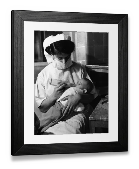 Framed Print : Feeding Baby