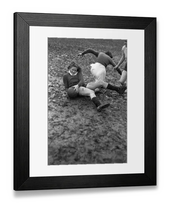 Framed Print : Mud-Football
