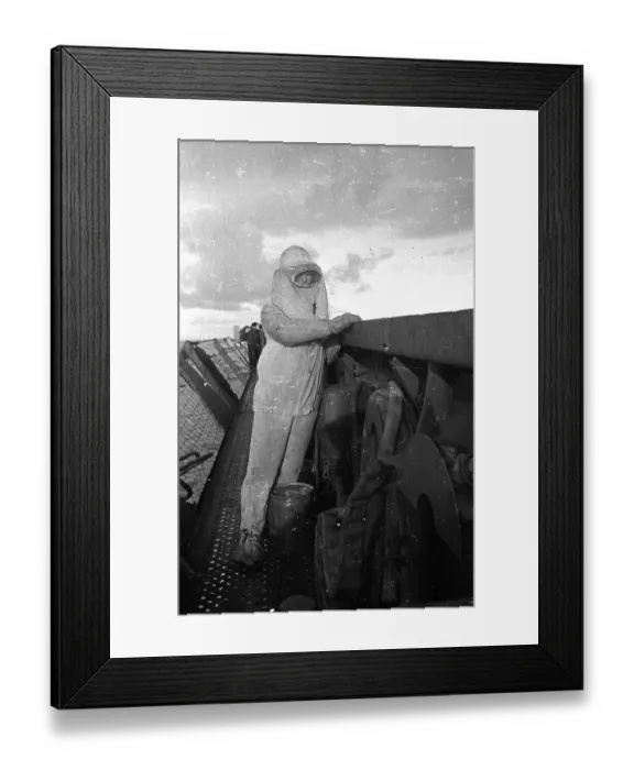 Framed Print : Navy Firefighter