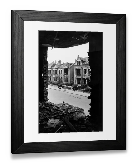 Framed Print : WW2 Bomb Damage Framed Print : WW2 Bomb Damage