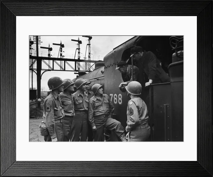 Framed Print : Troop Train Framed Print : Troop Train