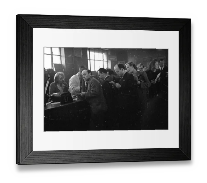 Framed Print : Gambling Line Framed Print : Gambling Line