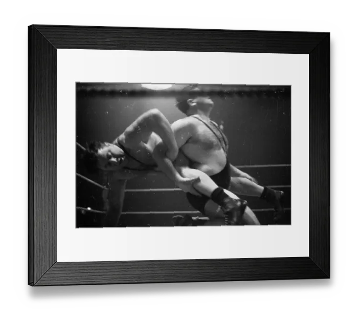Framed Print : Wrestling. 6th November 1943: Heavy-weight wrestling between Fred Oberlander Framed Print : Wrestling. 6th November 1943: Heavy-weight wrestling between Fred Oberlander