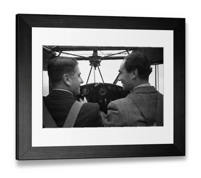 Framed Print : Auster Cockpit