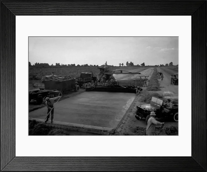Framed Print : Airfield Construction Framed Print : Airfield Construction