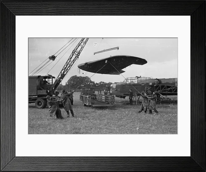 Framed Print : Hoisting Lancaster