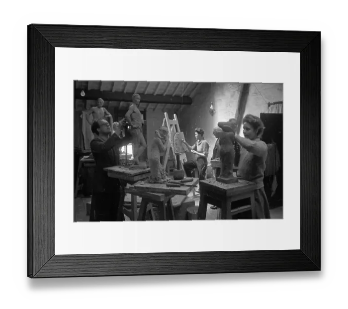 Framed Print : Sculpture Class Framed Print : Sculpture Class