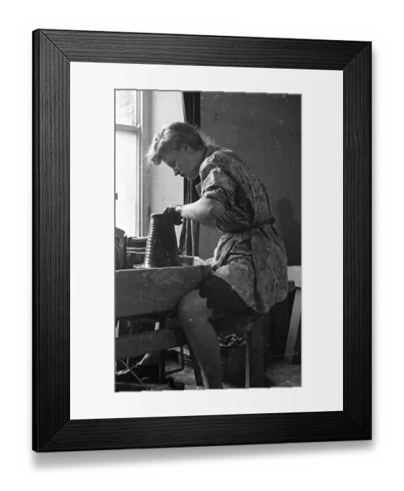 Framed Print : Student Potter Framed Print : Student Potter