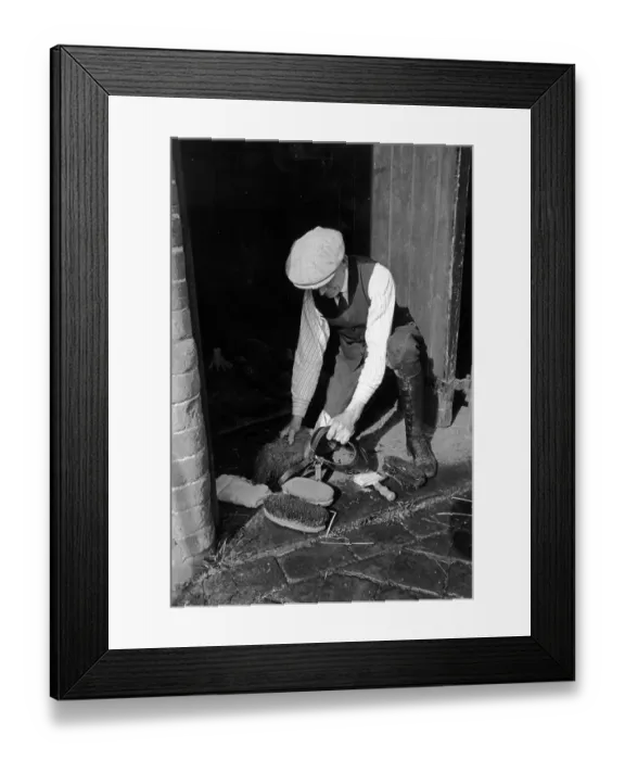 Framed Print : Muzzle Cleaning