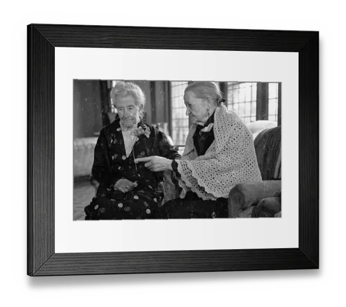 Framed Print : Two Elderly Women Framed Print : Two Elderly Women