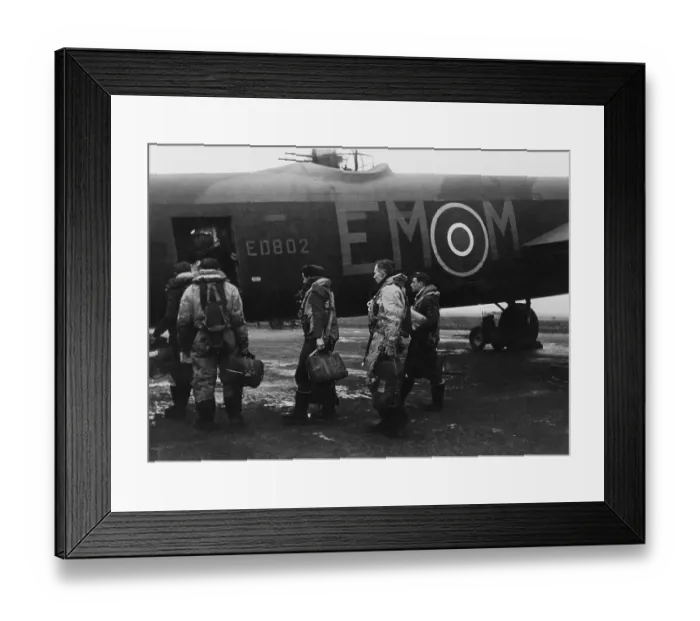 Framed Print : Lancaster Bomber Crew Framed Print : Lancaster Bomber Crew