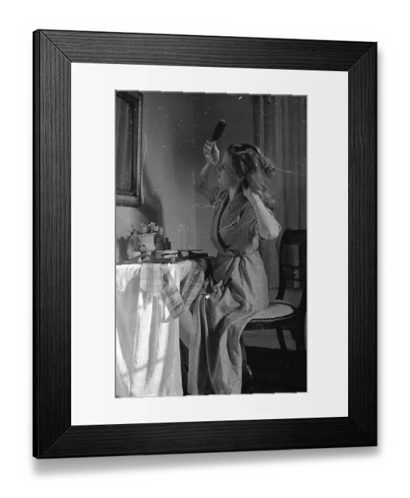 Framed Print : Brushing Hair Framed Print : Brushing Hair