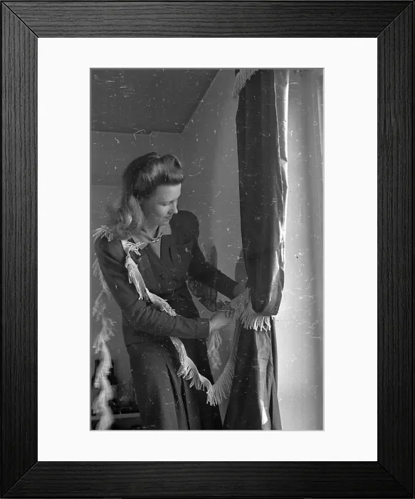 Framed Print : Trimming Curtains Framed Print : Trimming Curtains