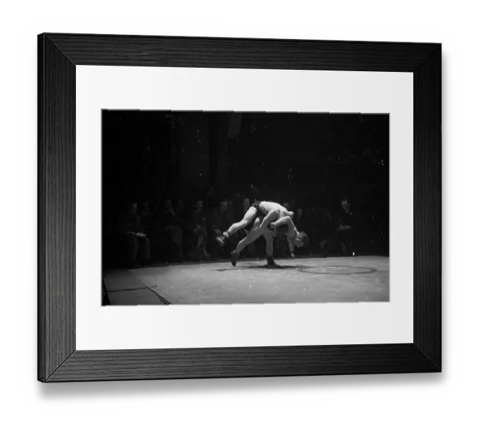 Framed Print : Wrestling Bout